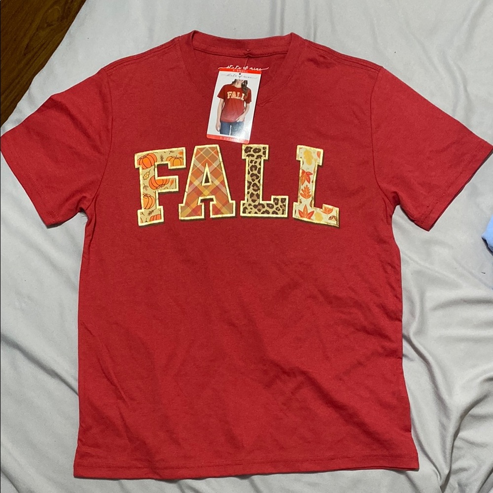State of Mind Red Autumn Tee Short Sleeve